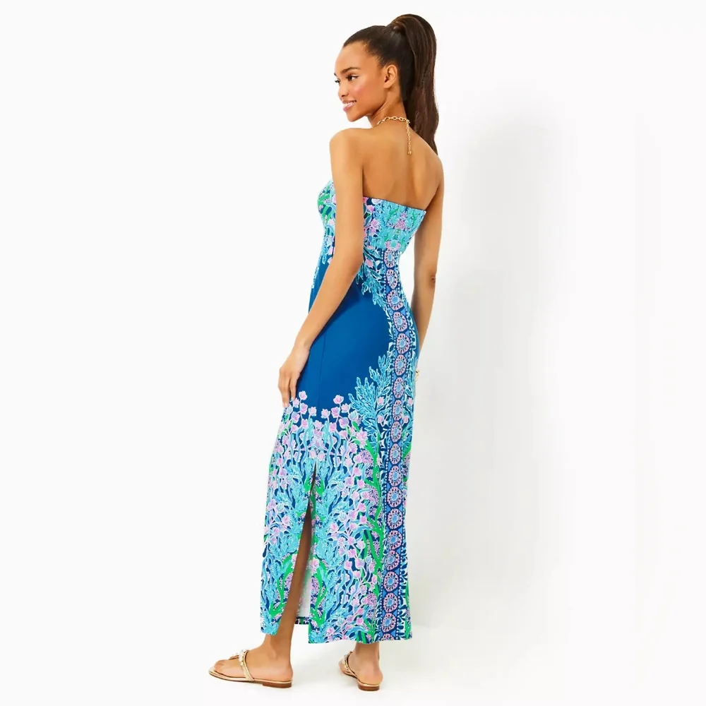 NWT Lilly Pullizer Nola Strapless Dress - 14 - Picture 2 of 5